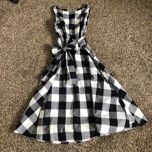 Ann Taylor Navy Print Midi Dress